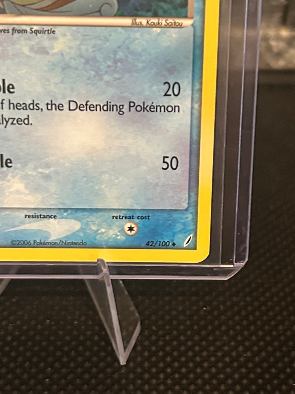 Pokemon Wartortle Non-Holo 42/100 from Vintage EX Crystal Guardians Set (2006) - Picture 3 of 3